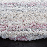 Fontana Shag  800 Fontana Shag 842 Shag & Flokati Power Loomed Polypropylene Pile Rug Ivory / Pink