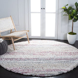 Fontana Shag  800 Fontana Shag 842 Shag & Flokati Power Loomed Polypropylene Pile Rug Ivory / Pink