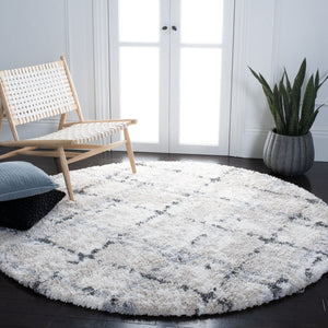 Fontana Shag  800 Fontana Shag 868 Shag & Flokati Power Loomed Polypropylene Pile Rug Grey / Ivory
