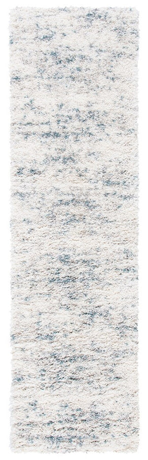 Fontana Shag  800 Fontana Shag 873 Shag & Flokati Power Loomed Polypropylene Pile Rug Ivory / Teal