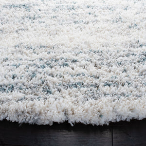 Fontana Shag  800 Fontana Shag 873 Shag & Flokati Power Loomed Polypropylene Pile Rug Ivory / Teal