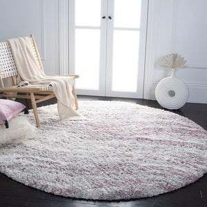 Fontana Shag  800 Fontana Shag 875 Shag & Flokati Power Loomed Polypropylene Pile Rug Pink / Grey