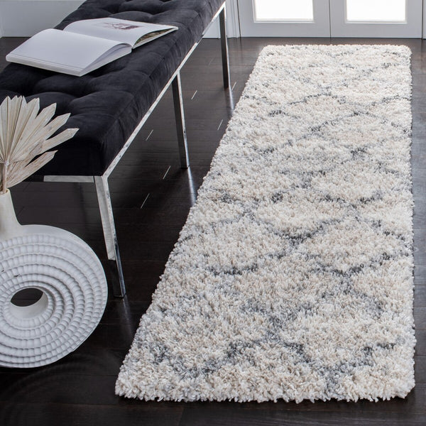 Fontana Shag  800 Fontana Shag 888 Shag & Flokati Power Loomed Polypropylene Pile Rug Grey / Ivory