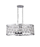 Bethel Chrome Chandelier in Metal & Crystal