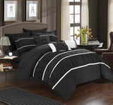 Cheryl Black Queen 10pc Comforter Set