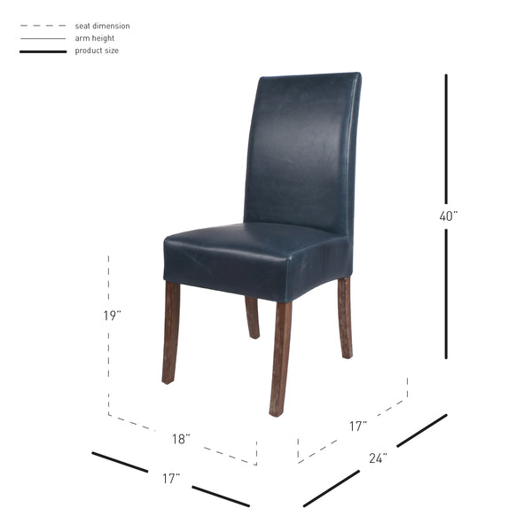 Valencia Bonded Leather Dining Chair Set of 2 - Stylish, Modern Design for Any Dining Room Decor