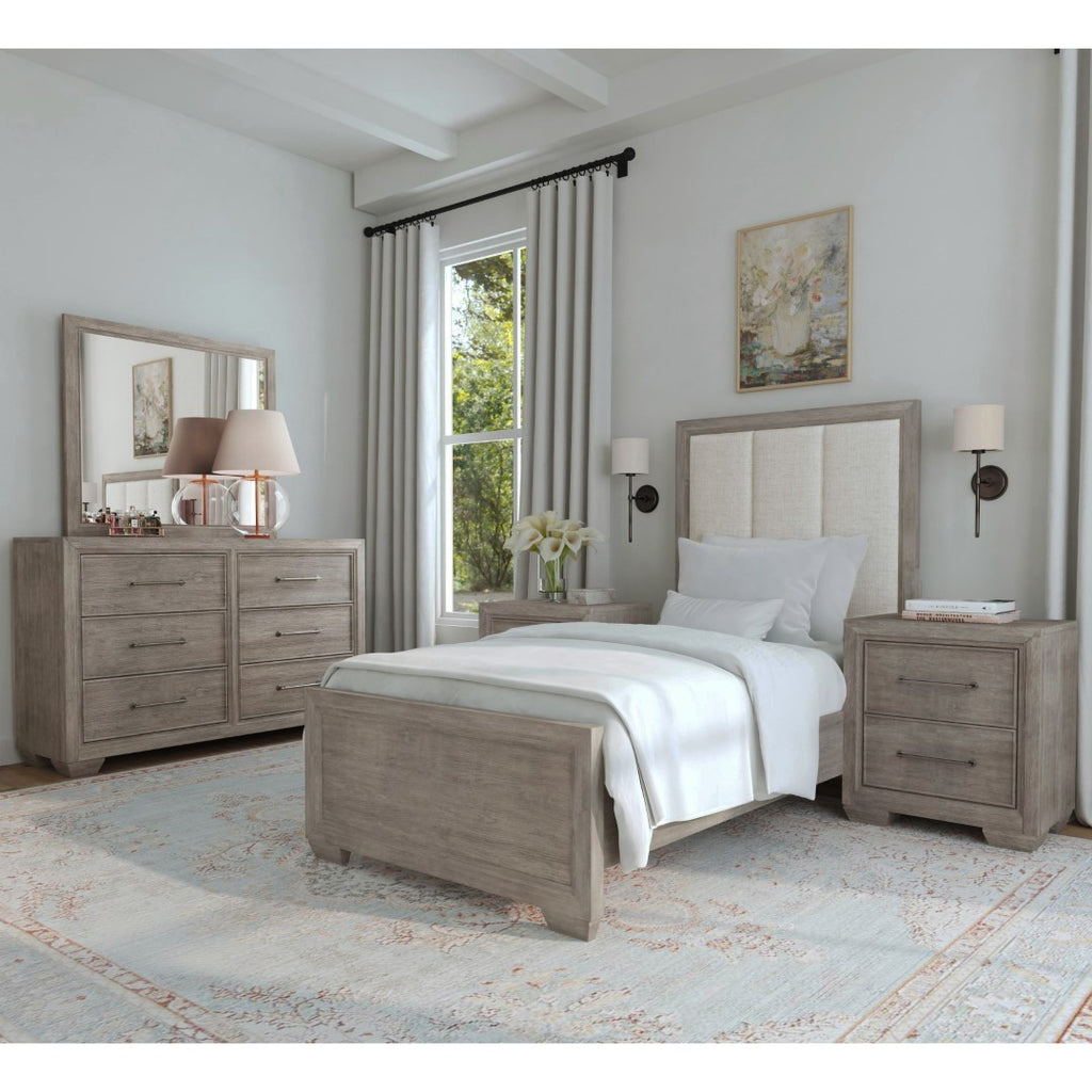 Samuel Lawrence Furniture Andover Twin Upholstered Panel Bed S714-YBR-K1-SAMUEL-LAWRENCE S714-YBR-K1-SAMUEL-LAWRENCE