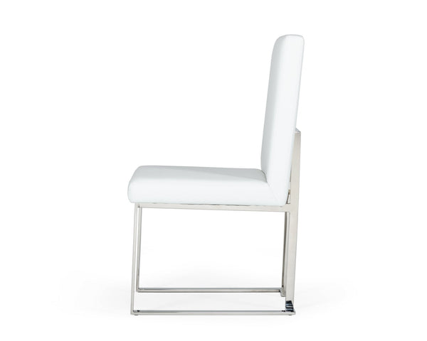 VIG Furniture Modrest Fowler - Modern White Leatherette Dining Chair Set of 2 VGVCB8866-WHT