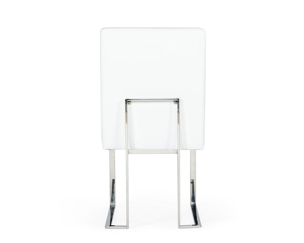 VIG Furniture Modrest Fowler - Modern White Leatherette Dining Chair Set of 2 VGVCB8866-WHT