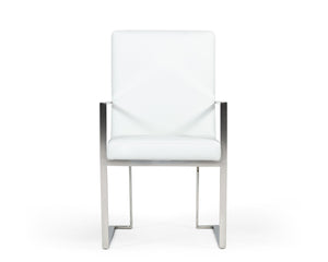 VIG Furniture Modrest Fowler - Modern White Eco-Leather Dining Armchair VGVCB8866A-WHT