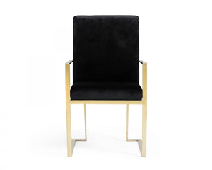VIG Furniture Modrest Fowler - Modern Black Velvet Dining Chair VGVCB8866A VGVCB8866A