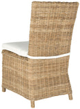 Safavieh - Set of 2 - Sebesi Side Chair 17''H Rattan Natural CA Foam FOX1600A-SET2 683726300557