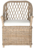 Safavieh Maluku Arm Chair Rattan Natural CA Foam FOX1604A 683726301073