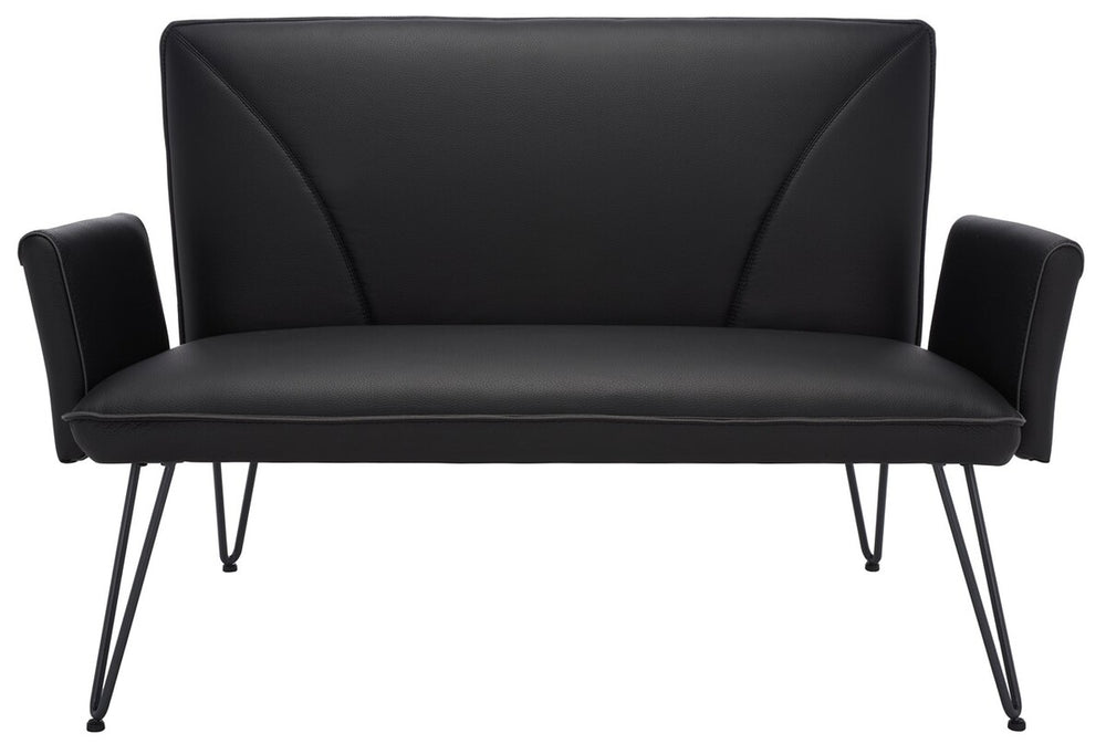 Safavieh Johannes Mid Century Modern Leather Settee FOX1701D