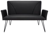 Johannes Mid Century Modern Leather Settee