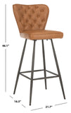 Safavieh - Set of 2 - Aster Bar Stool Camel Fox FOX1703B-SET2 889048446397