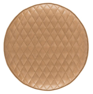 Safavieh Brinley Stool 30"H Modern Mid Century Mustard Silver Metal Powder Coating Foam Steel PU Polyester Cotton FOX1704A 889048201033