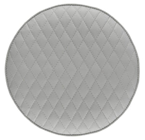 Safavieh Brinley Stool 30"H Modern Mid Century Light Grey Silver Metal Powder Coating Foam Steel PU Polyester Cotton FOX1704C 889048201057