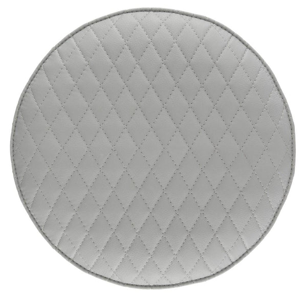 Safavieh Brinley Stool 30"H Modern Mid Century Light Grey Silver Metal Powder Coating Foam Steel PU Polyester Cotton FOX1704C 889048201057