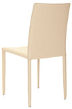 Safavieh - Set of 2 - Karna Dining Chair 19''H Cream Metal Plywood Iron Bonded Leather FOX2009E-SET2 683726539278