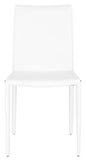 Safavieh - Set of 2 - Karna Dining Chair 19''H White Crocodile Metal Plywood Iron Bonded Leather FOX2009P-SET2 683726670117