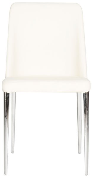 Safavieh - Set of 2 - Baltic Side Chair 18''H Linen Beige Metal PU Foam Stainless Steel FOX2012F-SET2 683726686750