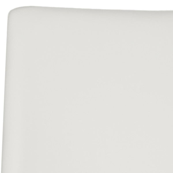 Safavieh - Set of 2 - Parkston Side Chair 18''H Leather White Chrome Metal Stainless Steel PU FOX2013A-SET2 683726692775