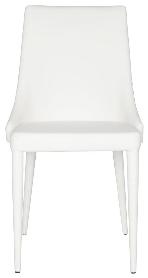 Safavieh - Set of 2 - Summerset Side Chair 19''H Leather White Metal Iron PU FOX2014A-SET2 683726693680