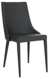 Safavieh - Set of 2 - Summerset Side Chair 19''H Leather Black Metal Iron PU FOX2014B-SET2 683726693703