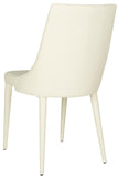Safavieh - Set of 2 - Summerset Side Chair 19''H Leather Buttercream Metal Iron PU FOX2014C-SET2 683726693727