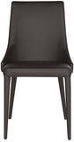 Safavieh - Set of 2 - Summerset Side Chair 19''H Leather Brown Metal Iron PU FOX2014D-SET2 683726693741