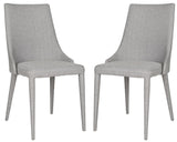 Safavieh - Set of 2 - Summerset Side Chair 19''H Linen Grey Metal Iron FOX2014G-SET2 683726693819