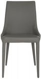 Safavieh - Set of 2 - Summerset Side Chair 19''H Leather Grey Metal Iron PU FOX2014H-SET2 683726693833