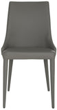 Safavieh - Set of 2 - Summerset Side Chair 19''H Leather Grey Metal Iron PU FOX2014H-SET2 683726693833