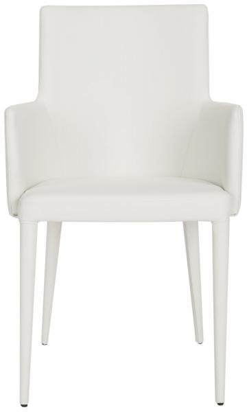 Safavieh Summerset Arm Chair White Metal Iron PU FOX2015A 683726693840