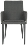 Safavieh Summerset Arm Chair Grey White Metal Iron Linen FOX2015J 683726732501