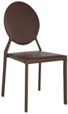 Safavieh - Set of 2 - Warner Side Chair 37''H Round Back Leather Brown Metal Iron Bonded FOX2018D-SET2 683726696445