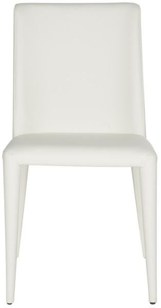 Safavieh - Set of 2 - Garretson Side Chair 18'' Leather White Metal Iron PU FOX2019A-SET2 683726696865