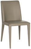 Safavieh - Set of 2 - Garretson Side Chair 18'' Leather Taupe Metal Iron PU FOX2019E-SET2 683726696971