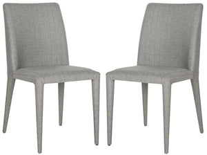 Safavieh - Set of 2 - Garretson Side Chair 18'' Linen Grey Metal Iron FOX2019G-SET2 683726697053