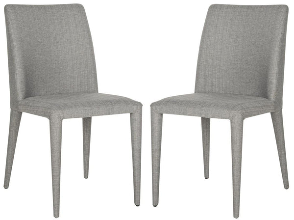 Safavieh - Set of 2 - Garretson Side Chair 18'' Linen Grey Metal Iron FOX2019G-SET2 683726697053
