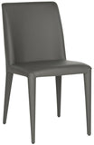 Safavieh - Set of 2 - Garretson Side Chair 18'' Leather Grey Metal Iron PU FOX2019H-SET2 683726697091