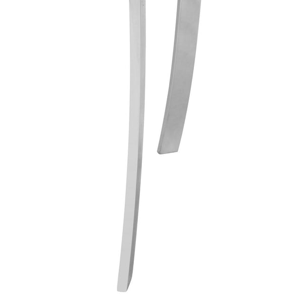 Safavieh - Set of 2 - Zoey Side Chair 19''H White Chrome Metal Polished Stainless Steel PU FOX2036B-SET2 889048187528