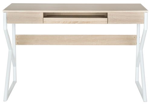 Safavieh Bryant Computer Desk Natural White Wood MDF FOX2202A 683726491842