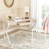 Safavieh Bryant Computer Desk Natural White Wood MDF FOX2202A 683726491842