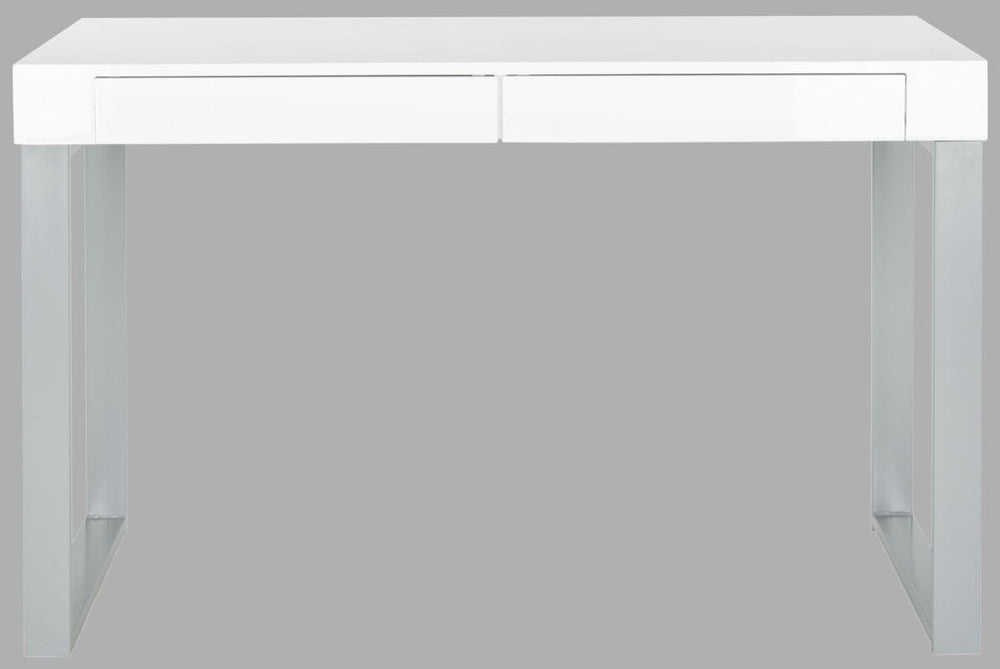 Safavieh Barton Desk White Grey Wood MDF Iron FOX2206A 683726492009
