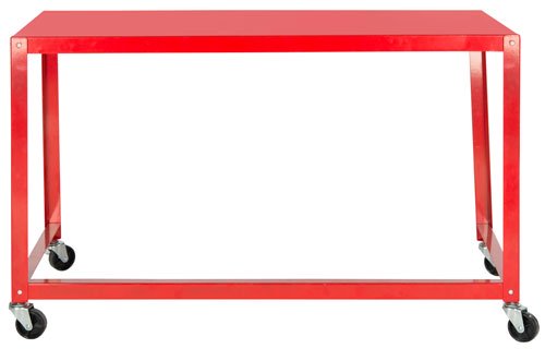 Safavieh Bentley Desk Red Wood Iron FOX2211A 683726492054