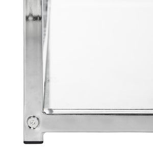 Safavieh Malone Coffee Table Chrome High Gloss Black Wood MDF Iron FOX2214B 889048187764