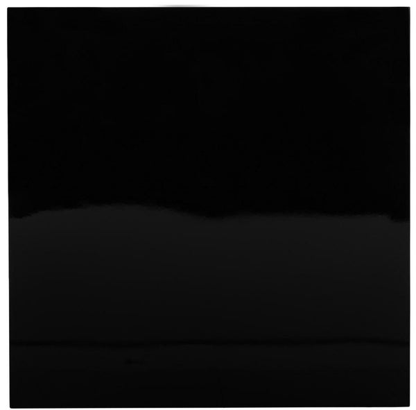 Safavieh Malone Coffee Table Chrome High Gloss Black Wood MDF Iron FOX2214B 889048187764