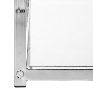 Safavieh Malone Coffee Table Chrome High Gloss Grey Wood MDF Iron FOX2214C 889048187771